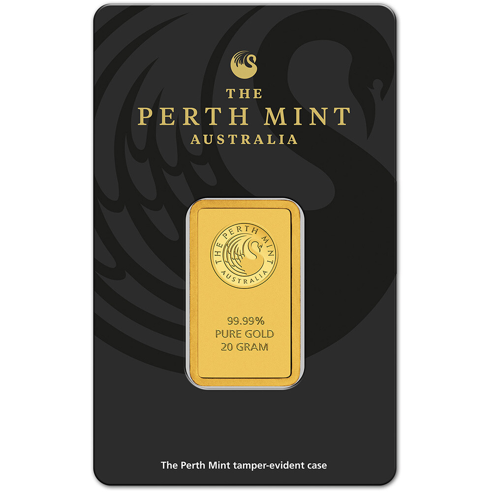 20 gram Gold Bar – Perth Mint – 99.99 Fine in Assay