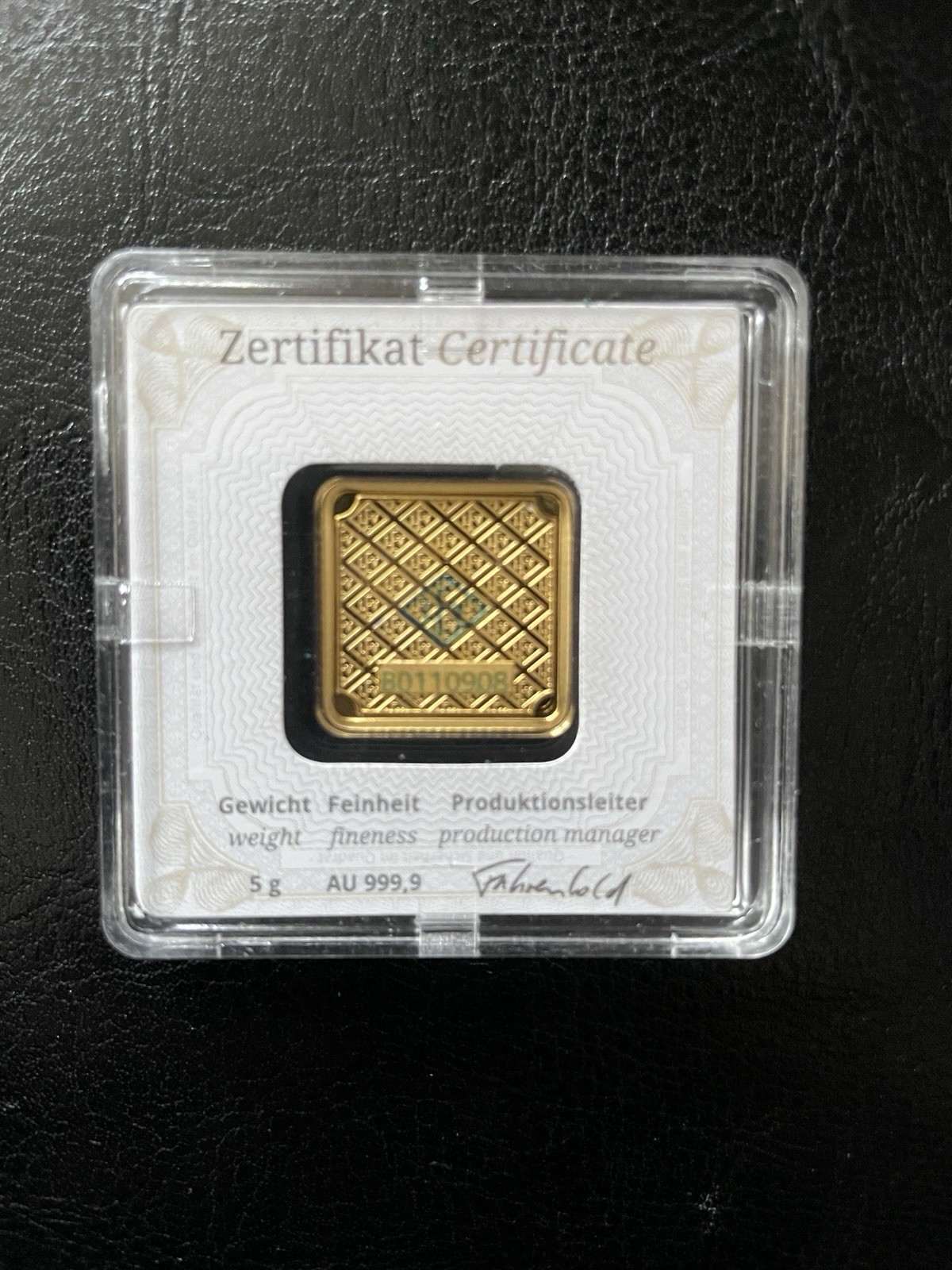 Geiger Edelmetalle Original 5 Gram Gold Bar