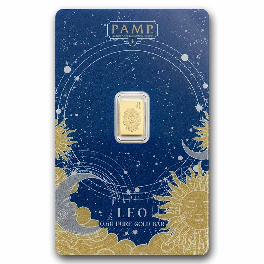 1/2 gram Gold Bar – PAMP Suisse Zodiacs: Leo