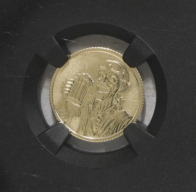 2026 Niue $1 1g 9kt Gold Zombie Beer NGC Reverse Proof PF-70