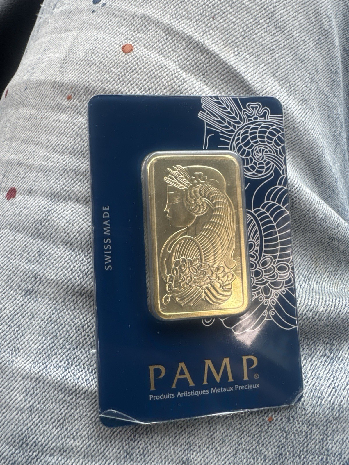 1 oz Gold Bar PAMP Suisse Lady Fortuna Veriscan (In Assay) .9999 Fine