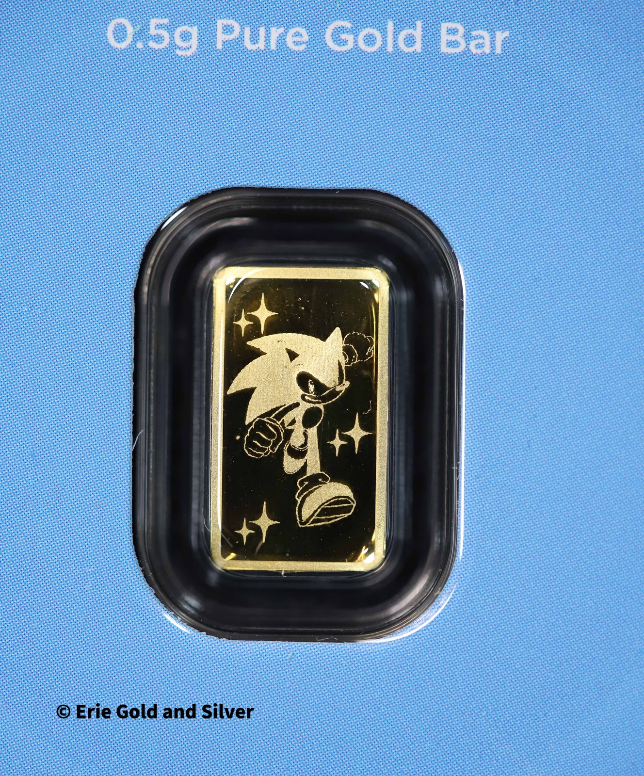 Sonic The Hedgehog .5 Gram Gold Bar in Assay Card | 35th Anniversary