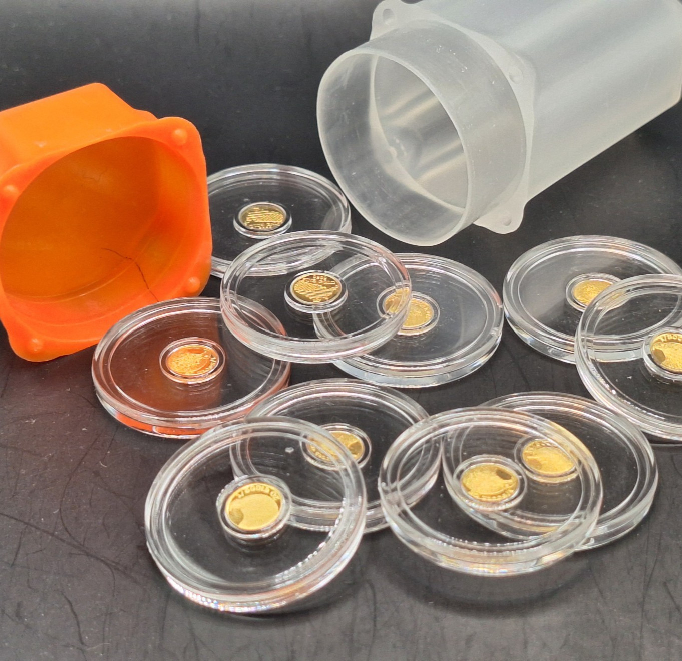 Tube Of 10 x American Bald Eagle Gold 1/500th Ounce Round – .9999 Pure Lot
