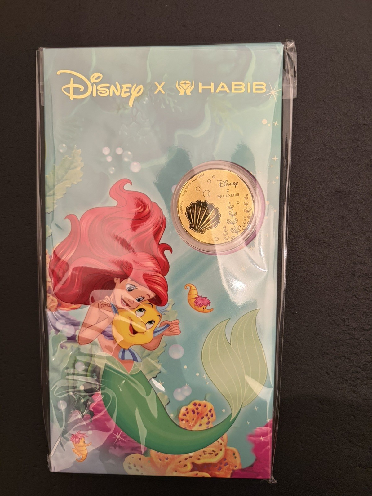 Disney Princess Ariel design B Pure gold 999.9