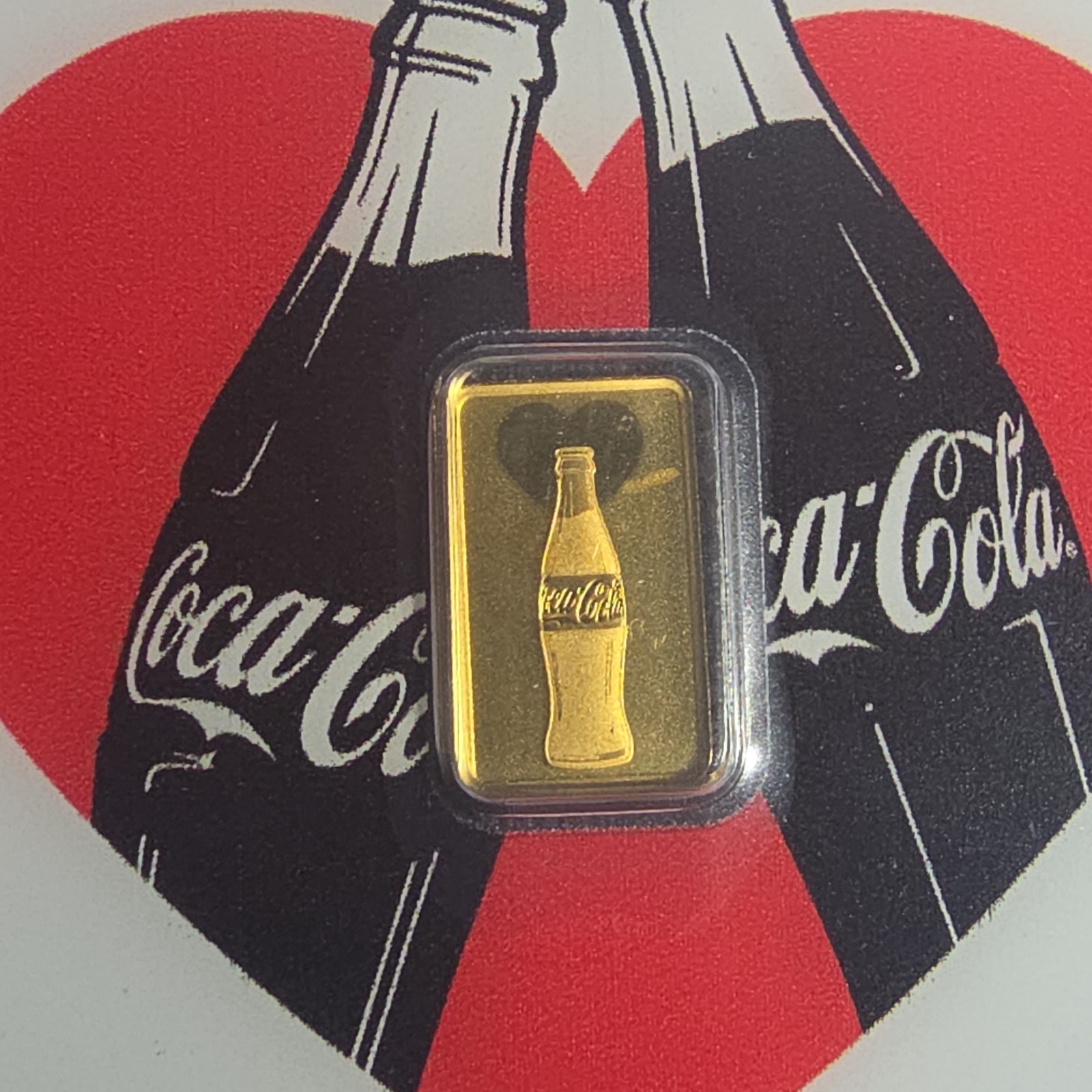 PAMP Suisse Coca-Cola Gold Bar 2026, 1 g Gold, Total 1 g Precious Metal