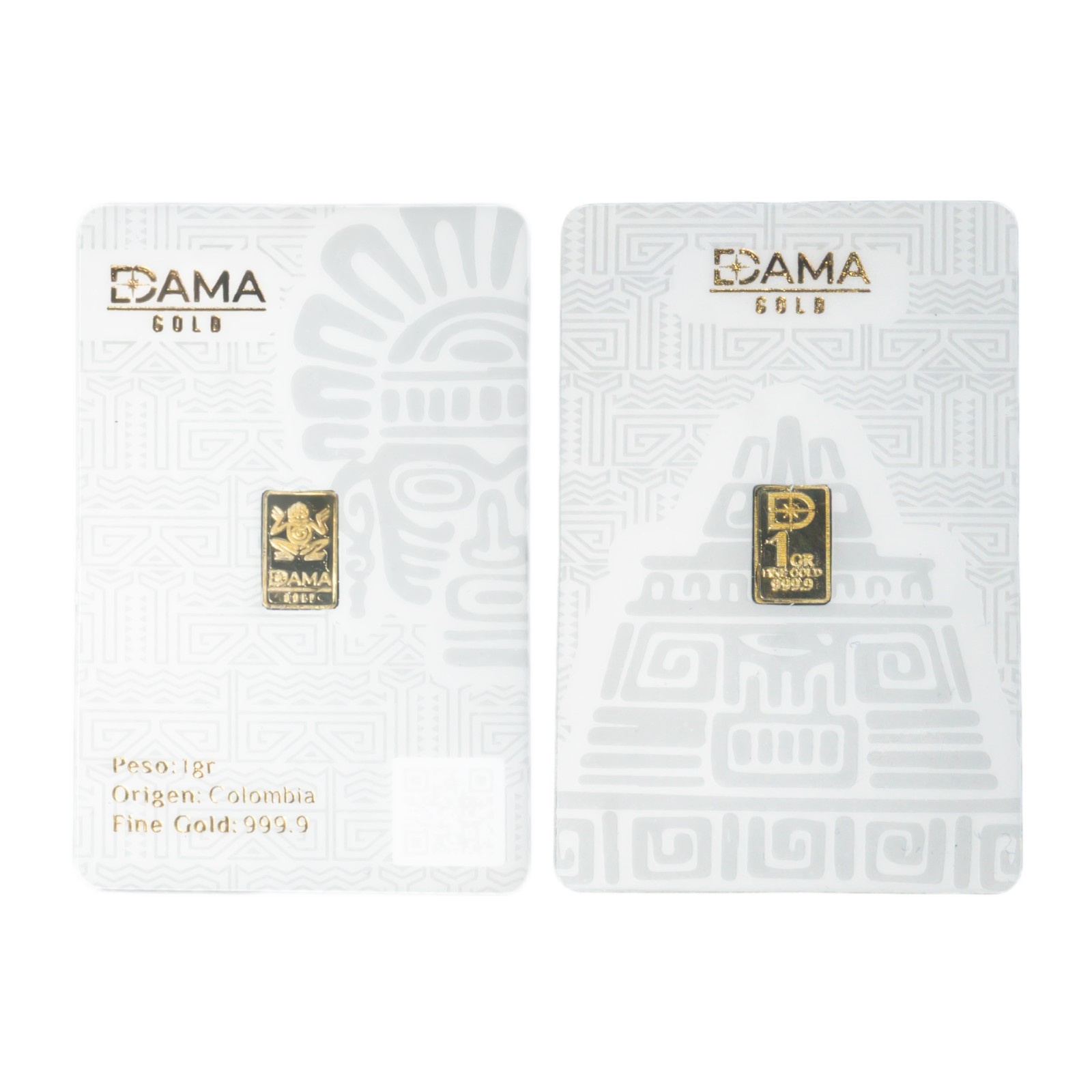 1 Gram 24K Gold Bar 999 – Colombian Inspired Dama Gold Collectible Bullion Card
