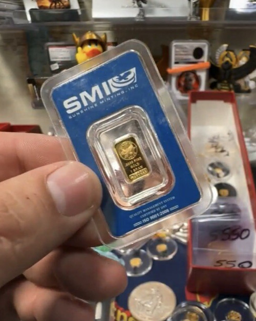 1 Gram Sunshine Mint Gold Bar- SEALED – Enjoy It In The ASSay – Same Day Ship