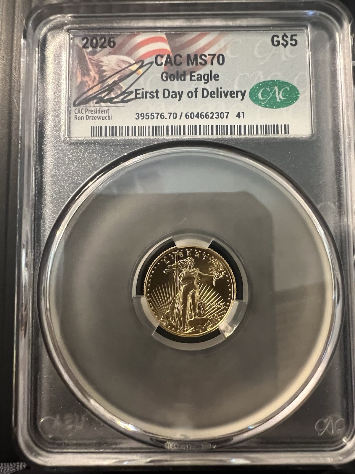 2026 Gold Eagle 1/10 oz MS70 CAC Presidential Signature eBay 1/1