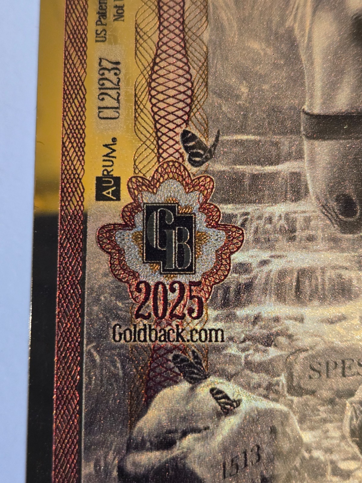 2025 Florida 1/2 Goldback Note – 1/2000 oz 24K Gold – Aurum Bill – BU