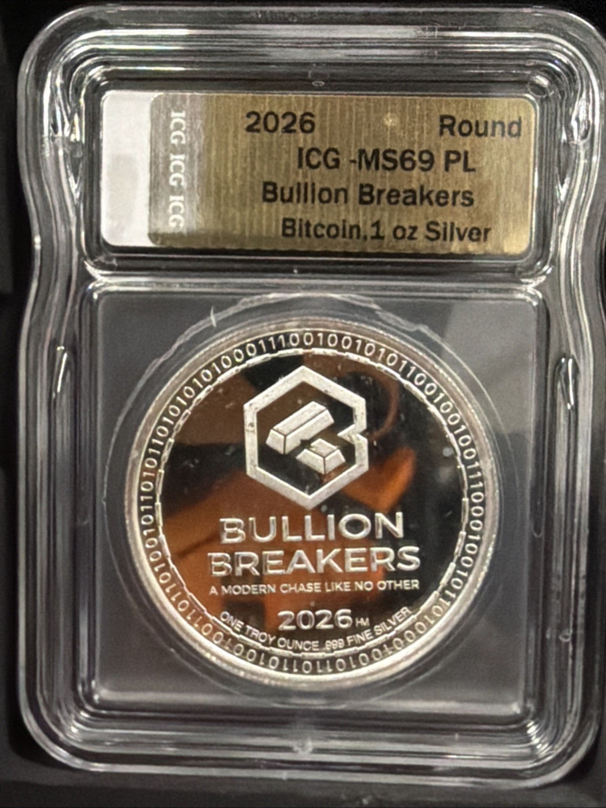 2026 Bullion Breakers – Series 2 Bullion X – 1oz Silver ICG MS69 PL Bitcoin