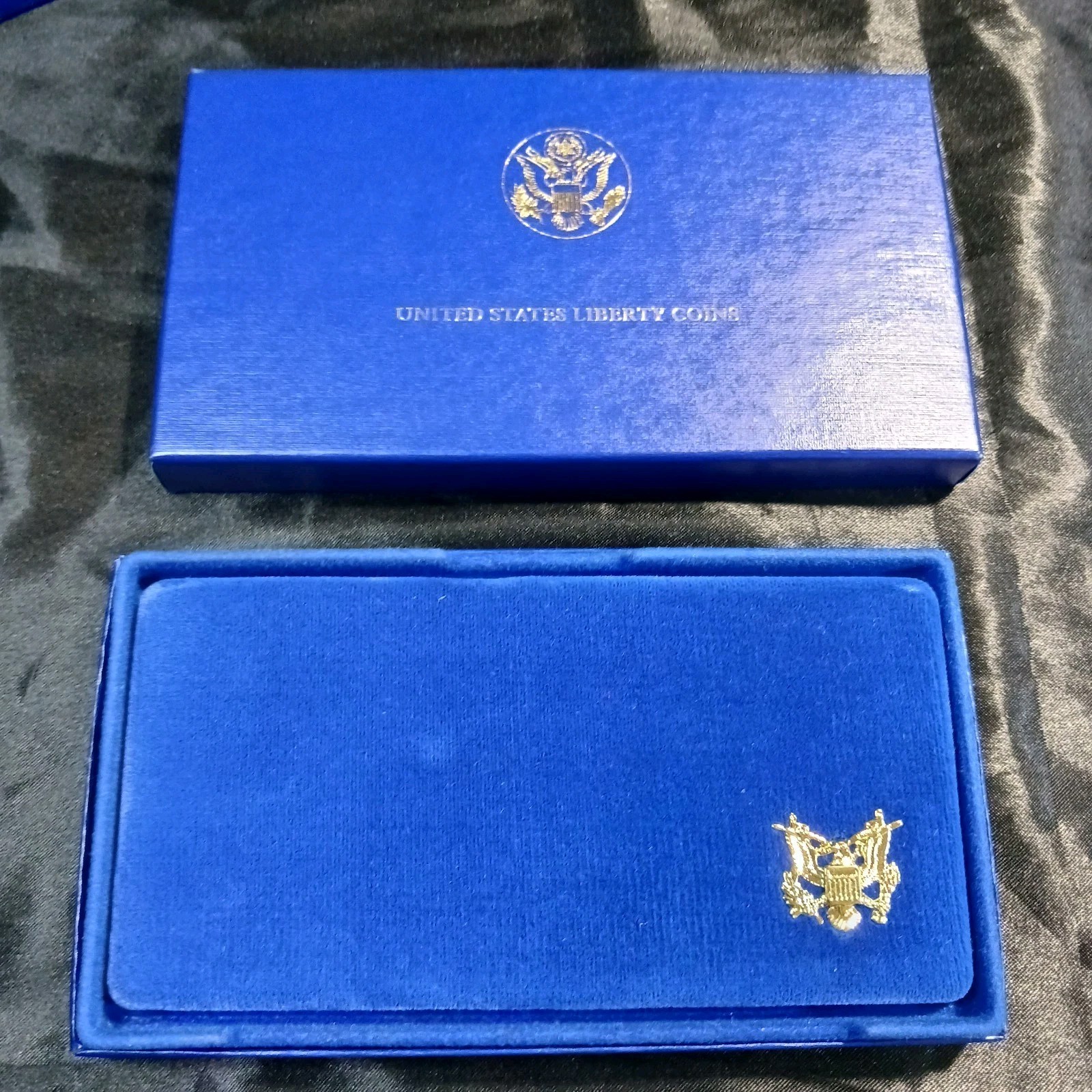 1886-1986 U.S. Liberty 3-Coin Proof Set $5 Gold $1 Silver Half Dollar Box w/COA