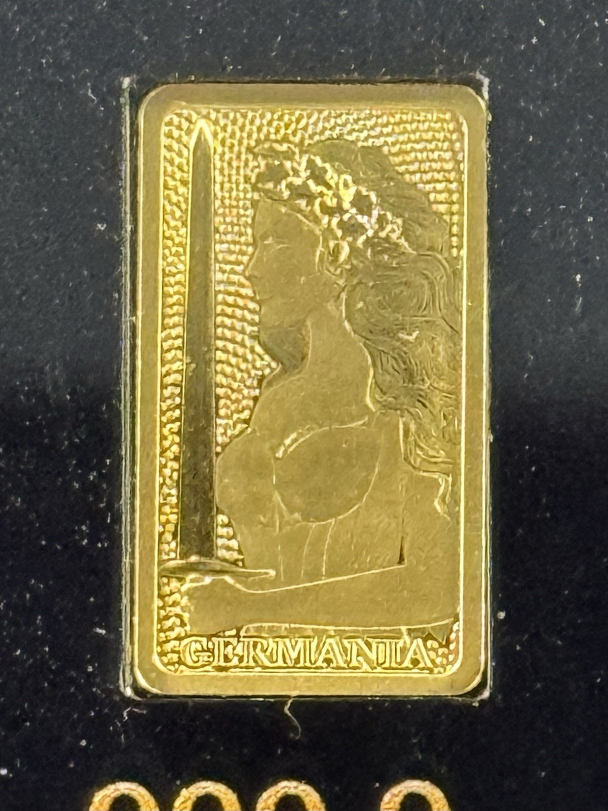 Germania Mint 1/100oz .999 Gold Bar In Holder Fractional Gold Item #531