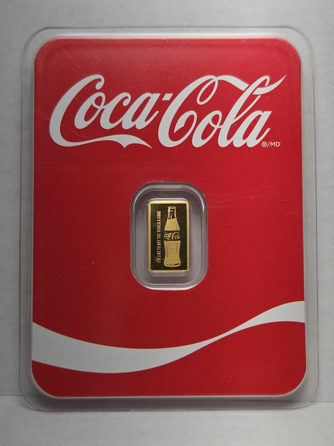 Coca-Cola 1/2 Gram .9999 Pure Gold Bar in Assay Package–Collectible Gold RTC167