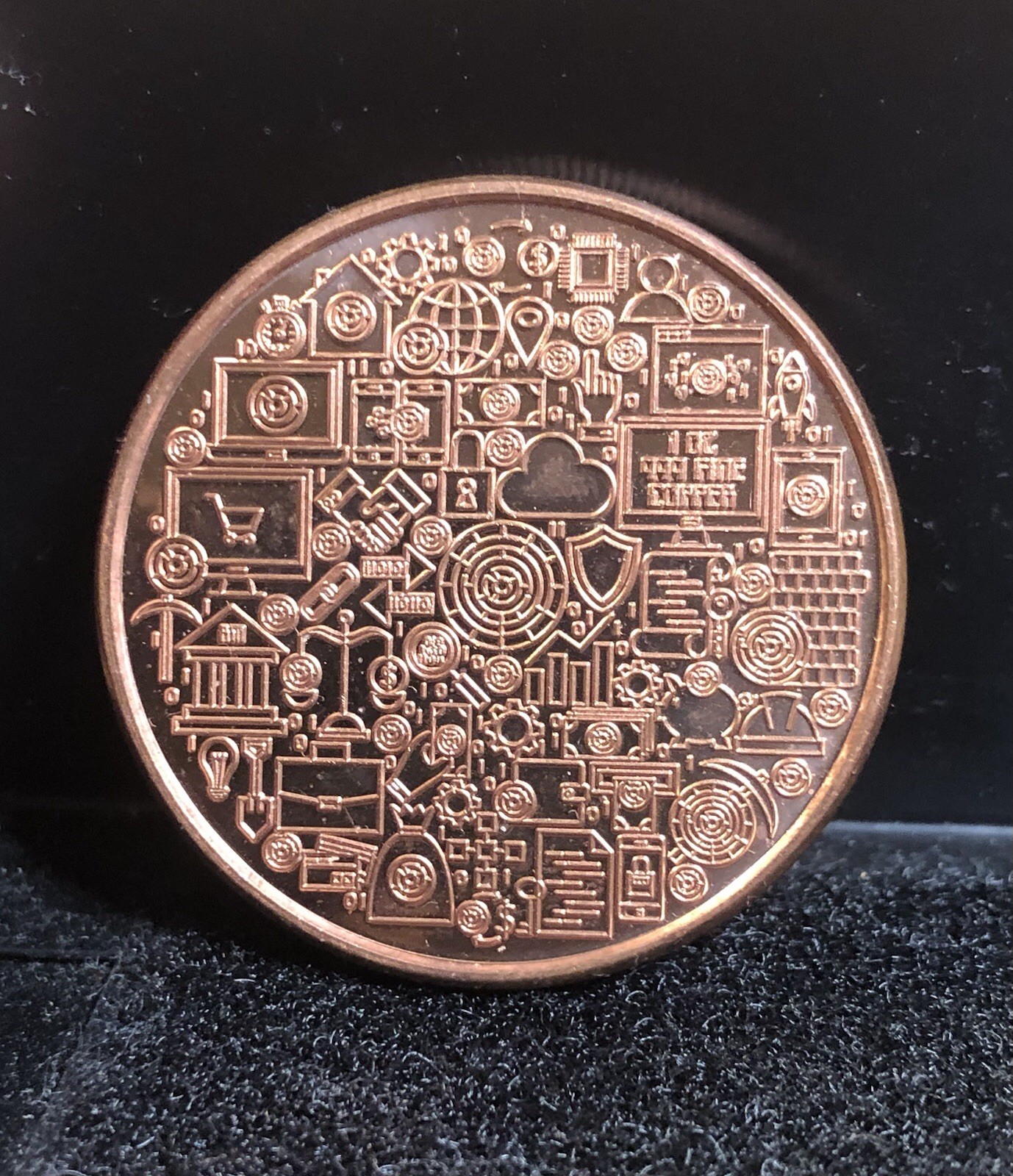 1 oz .999 Fine Copper Bitcoin Blockchain Round – Digital Economy Series
