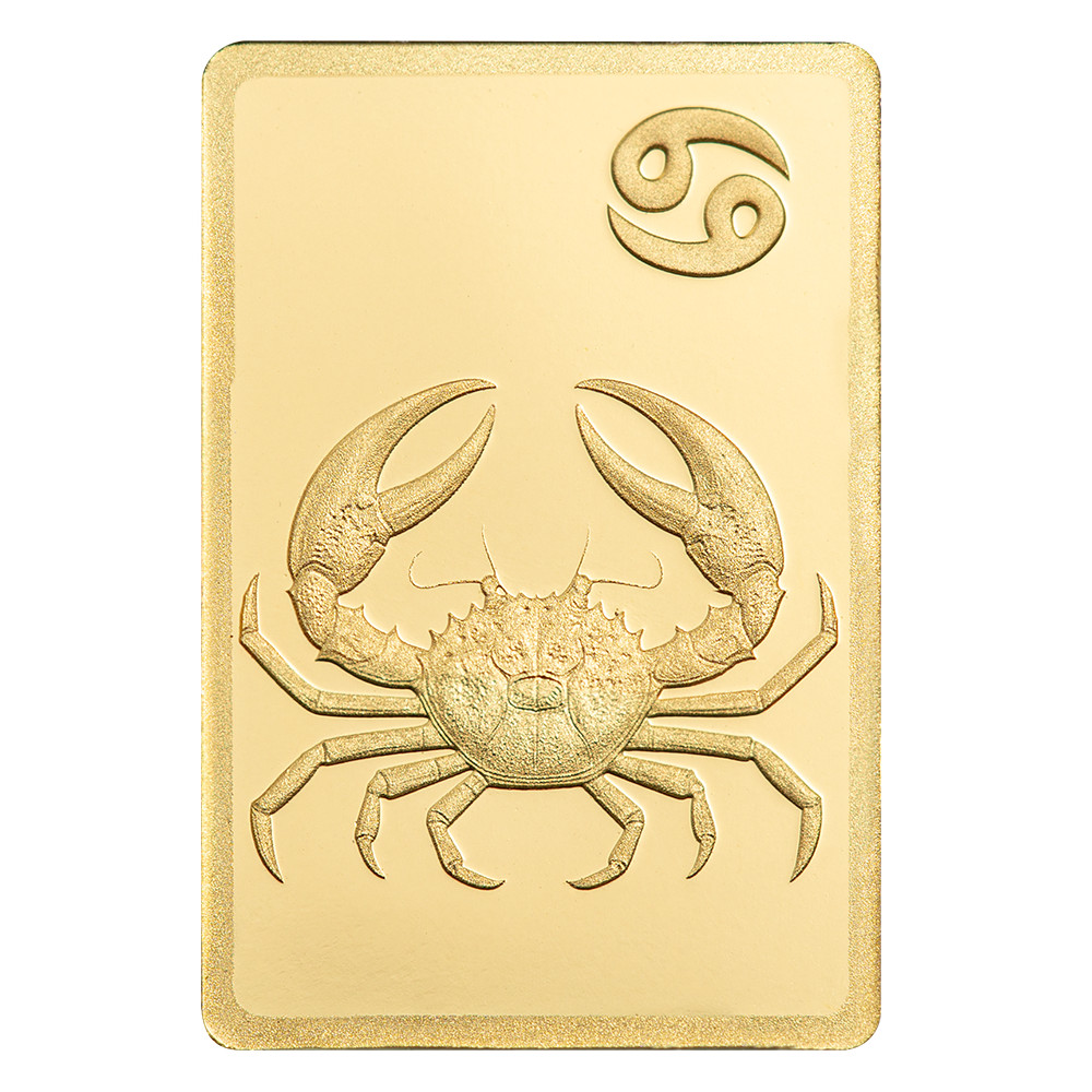 Pamp Suisse Zodiacs 0.5g .9999 Gold Bar in Assay Card | Cancer