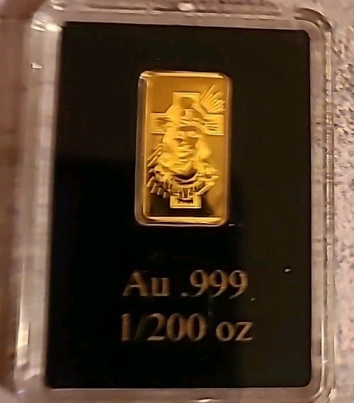 1/200 oz Gold Bar .999 Fine Gold Jesus Republic of Palau $20 Micro Gold