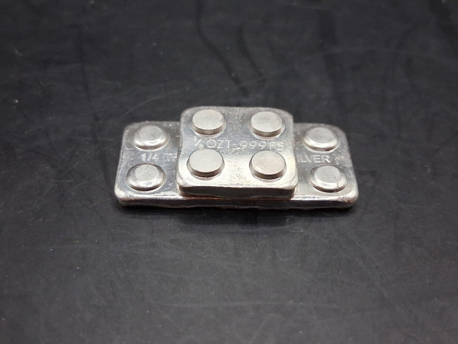 .999 Fine Silver Stackable Bar Set (1/4 oz + 1/8 oz) Bullion – Hand Poured Lot