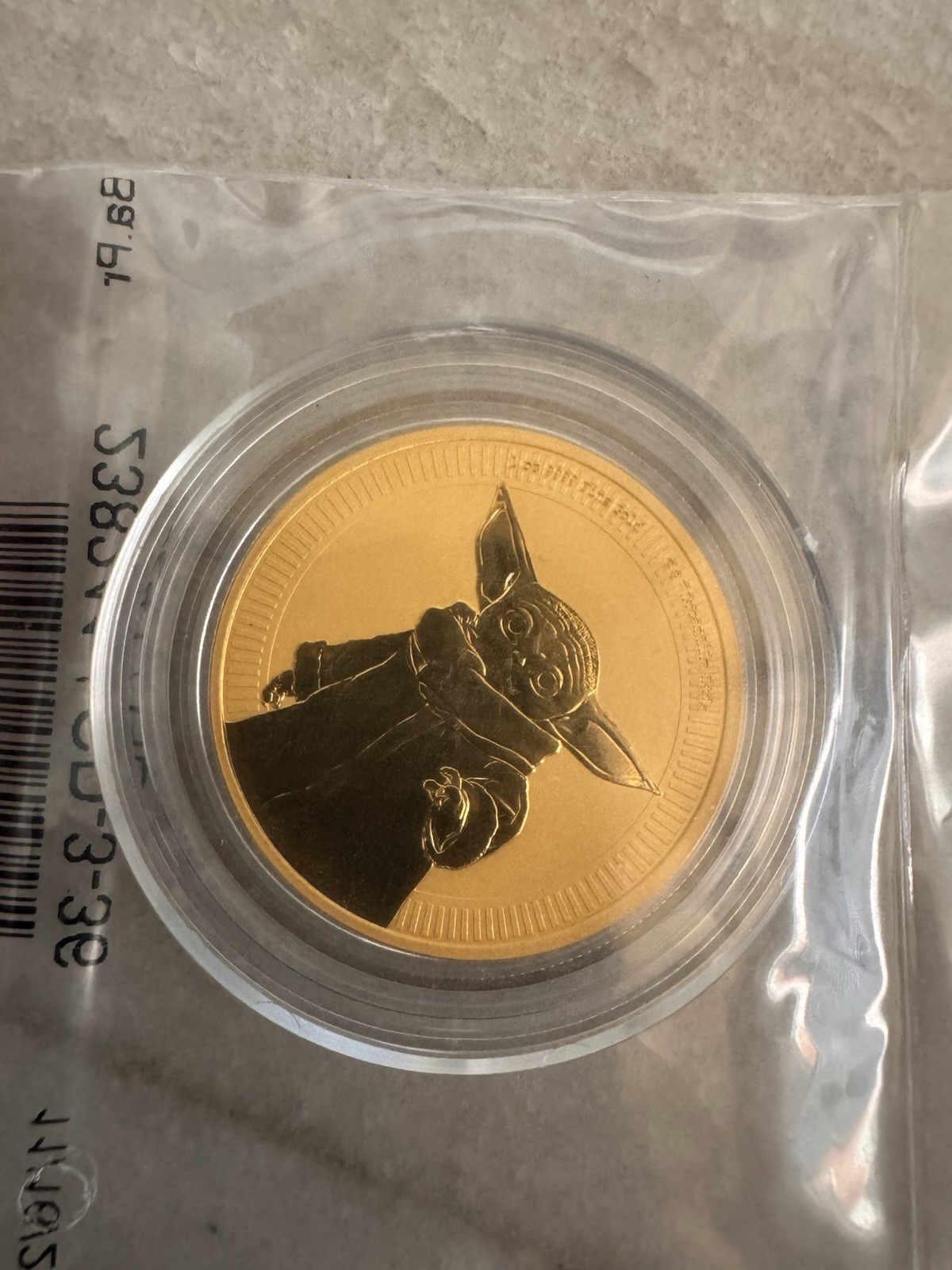 2021 STAR WARS GROGU BABY YODA 1 OZ .9999 GOLD COIN! MANDALORIAN! ONLY 250 EXIST