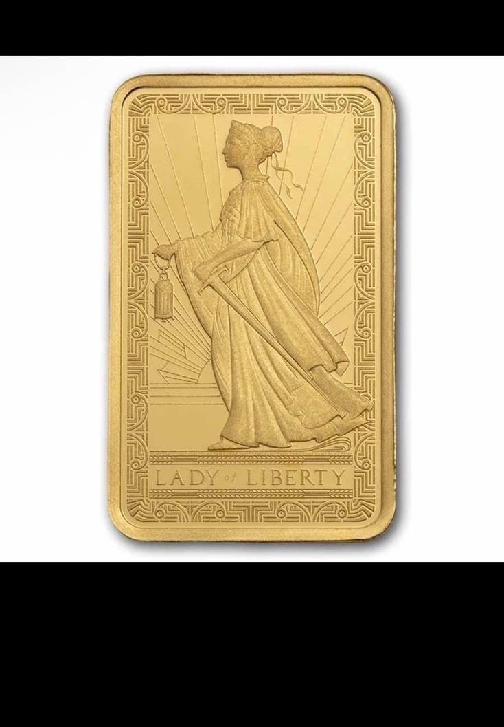 2.5 gram Gold Bar – PAMP Suisse Lady of Liberty (In Assay)