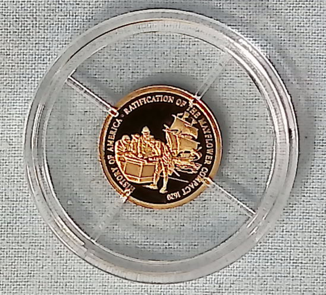 2009 American Mint Birth of Our Nation in Gold Mayflower 585 Gold 14k 0.5 Grams