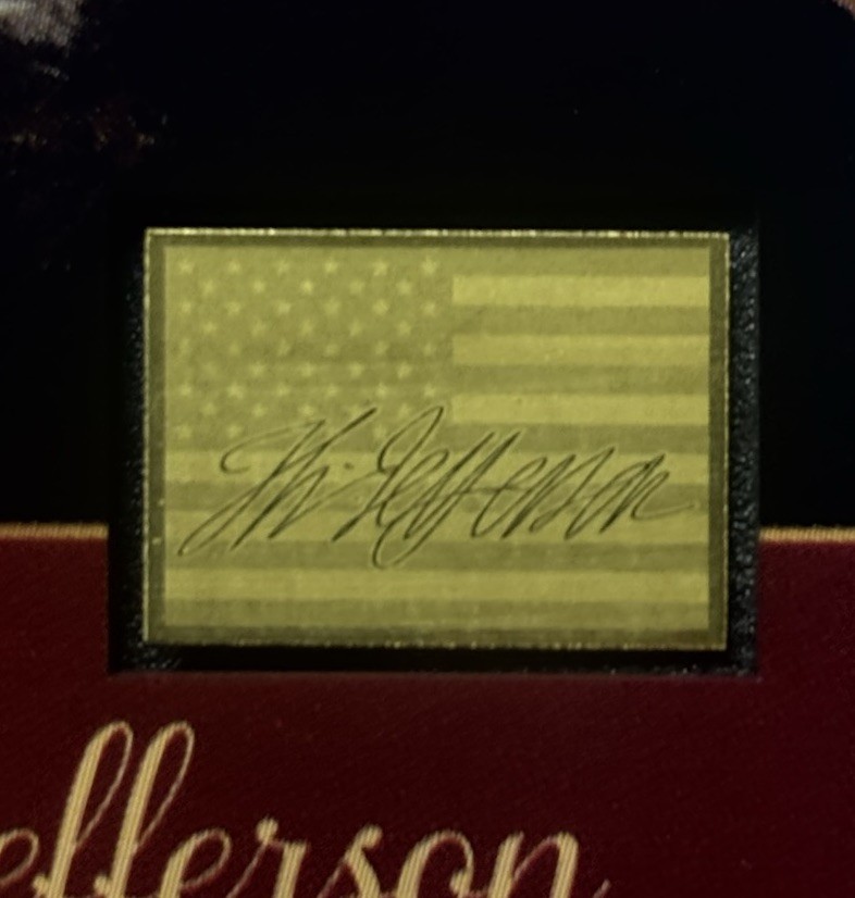 Thomas Jefferson 1/1000 Oz Gold Coin $12 Liberia in Card 50,000 Mintage