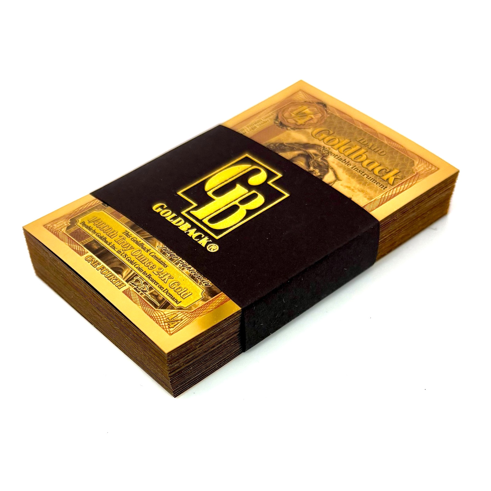 2026 1/4 Idaho GOLDBACK Gold Note 100-PACK – New 24k GOLD ALPHA NOTE W/ UV BG92