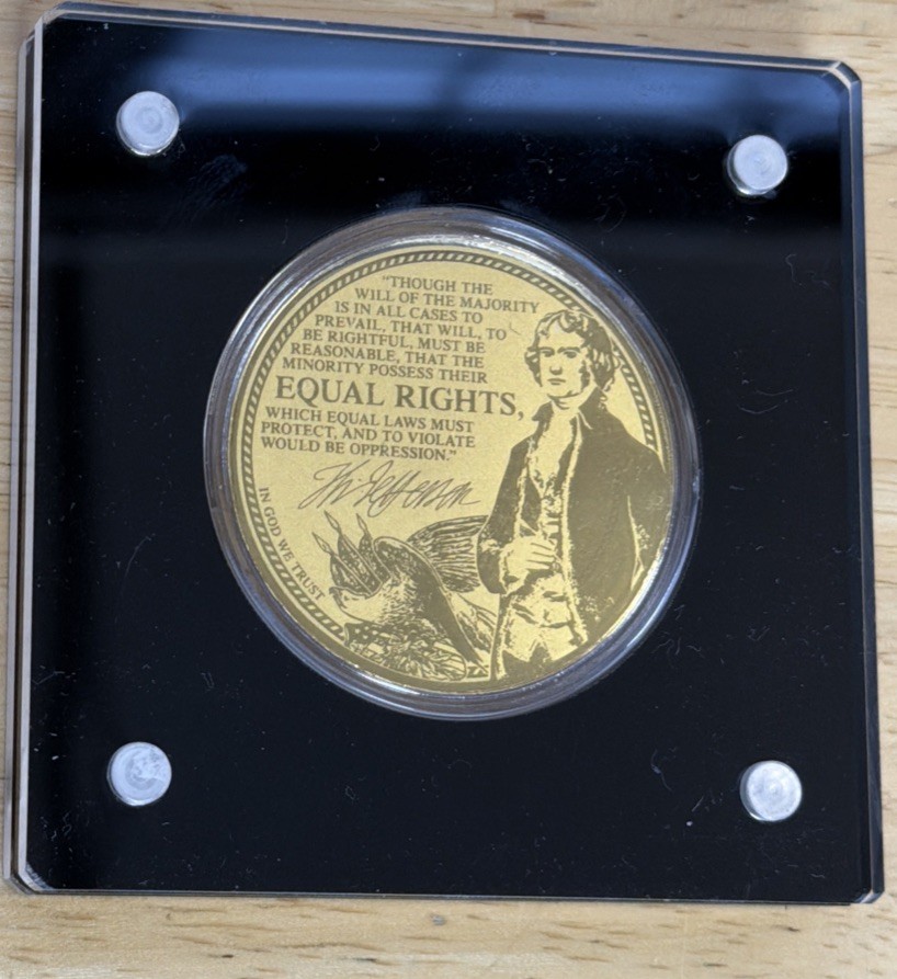 2022 American Mint Thomas Jefferson Greatest Presidents 99.99% Gold 1/200oz AGW