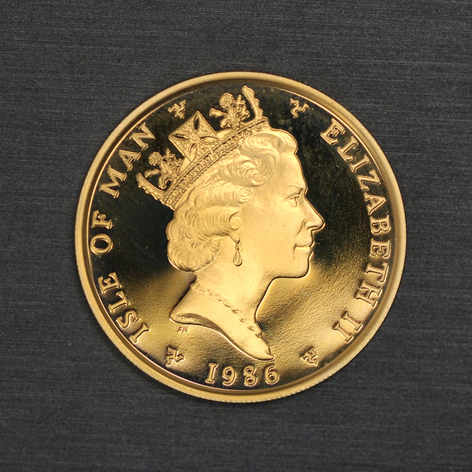 Proof Archangel Michael 1986 Isle Of Man 1/2 oz .917 Fine Gold Angel Coin