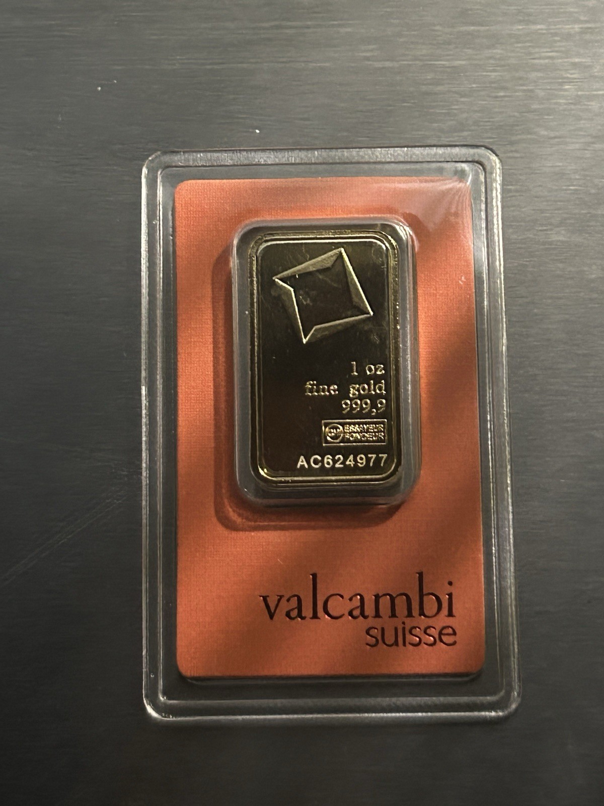 Valcambi Suisse .9999 Fine Gold Bar 1 Troy oz Sealed in Assay
