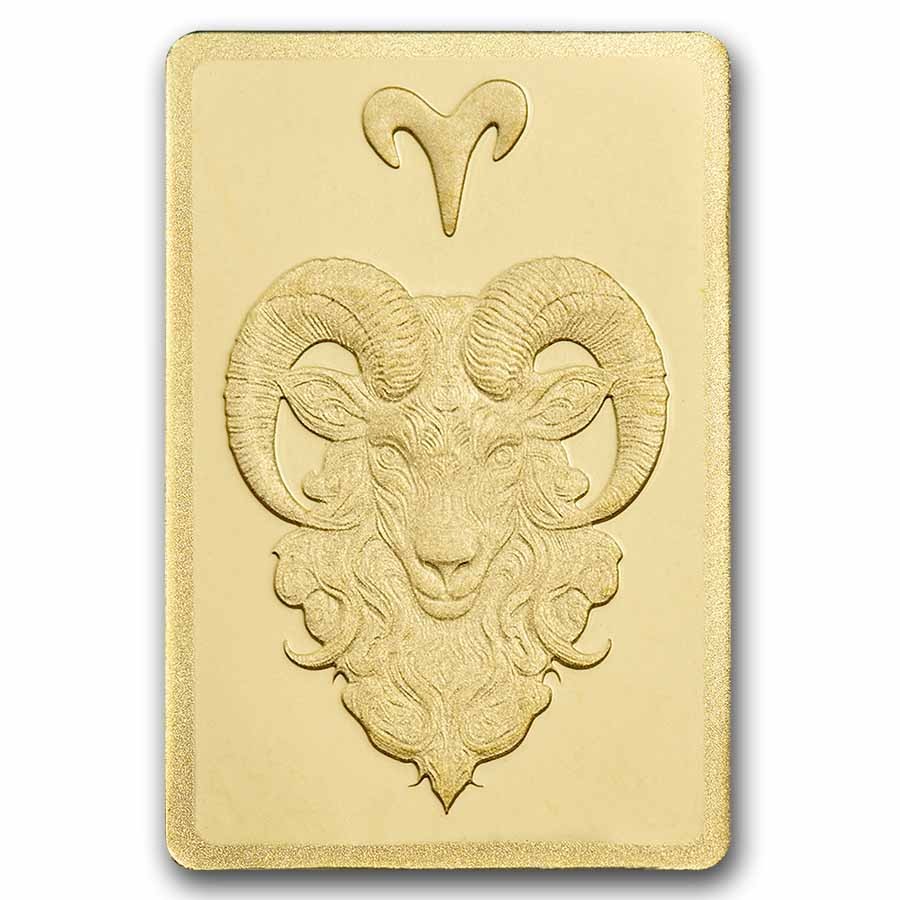 1/2 gram Gold Bar – PAMP Suisse Zodiacs: Aries