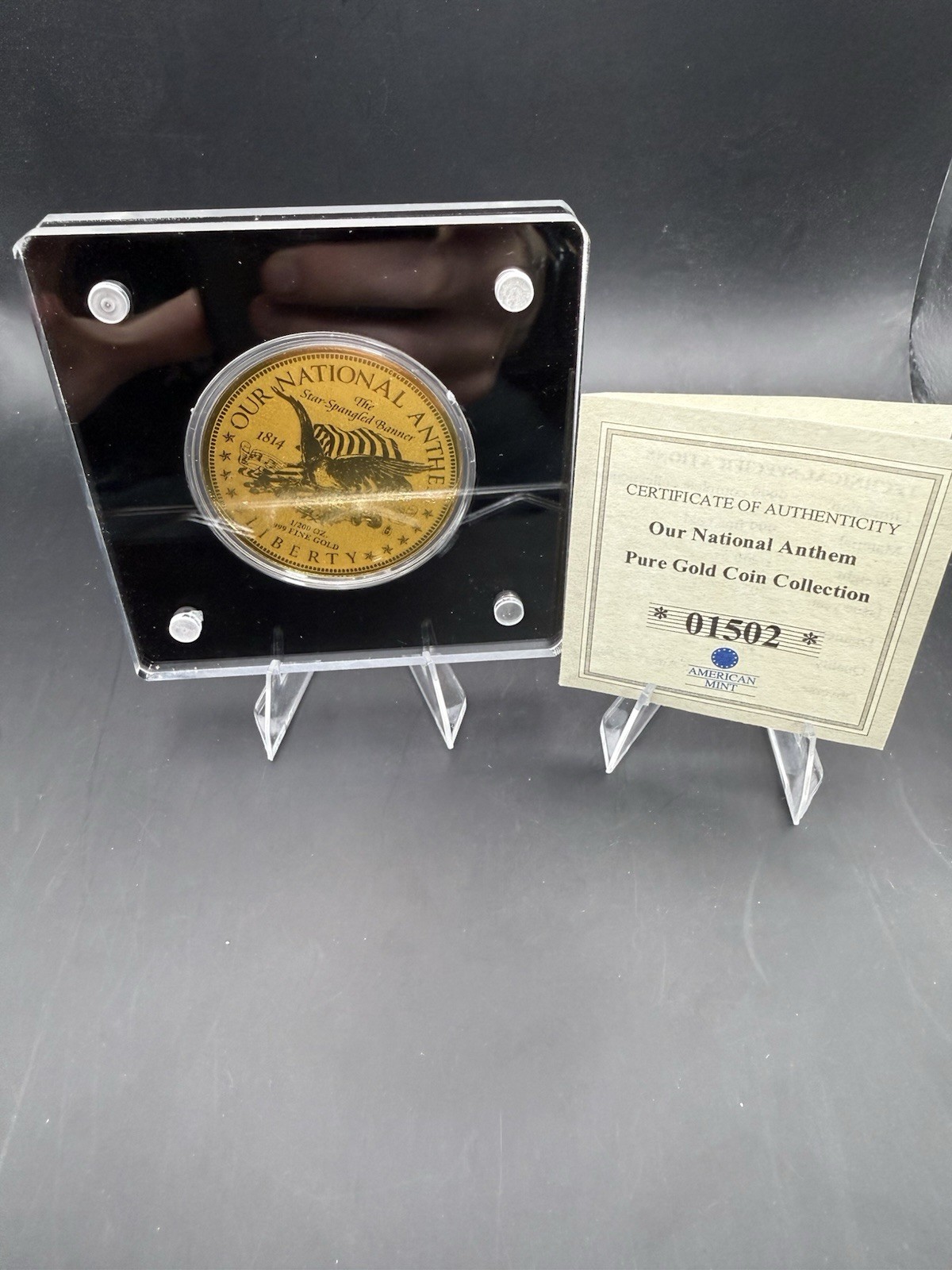 Our National Anthem 1/200th oz .999 Gold 2024 Coin – Free Shipping