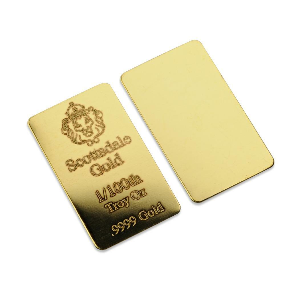 1/100 oz .9999 Gold Bar by Scottsdale Mint – Fractional Gold Bullion #A504