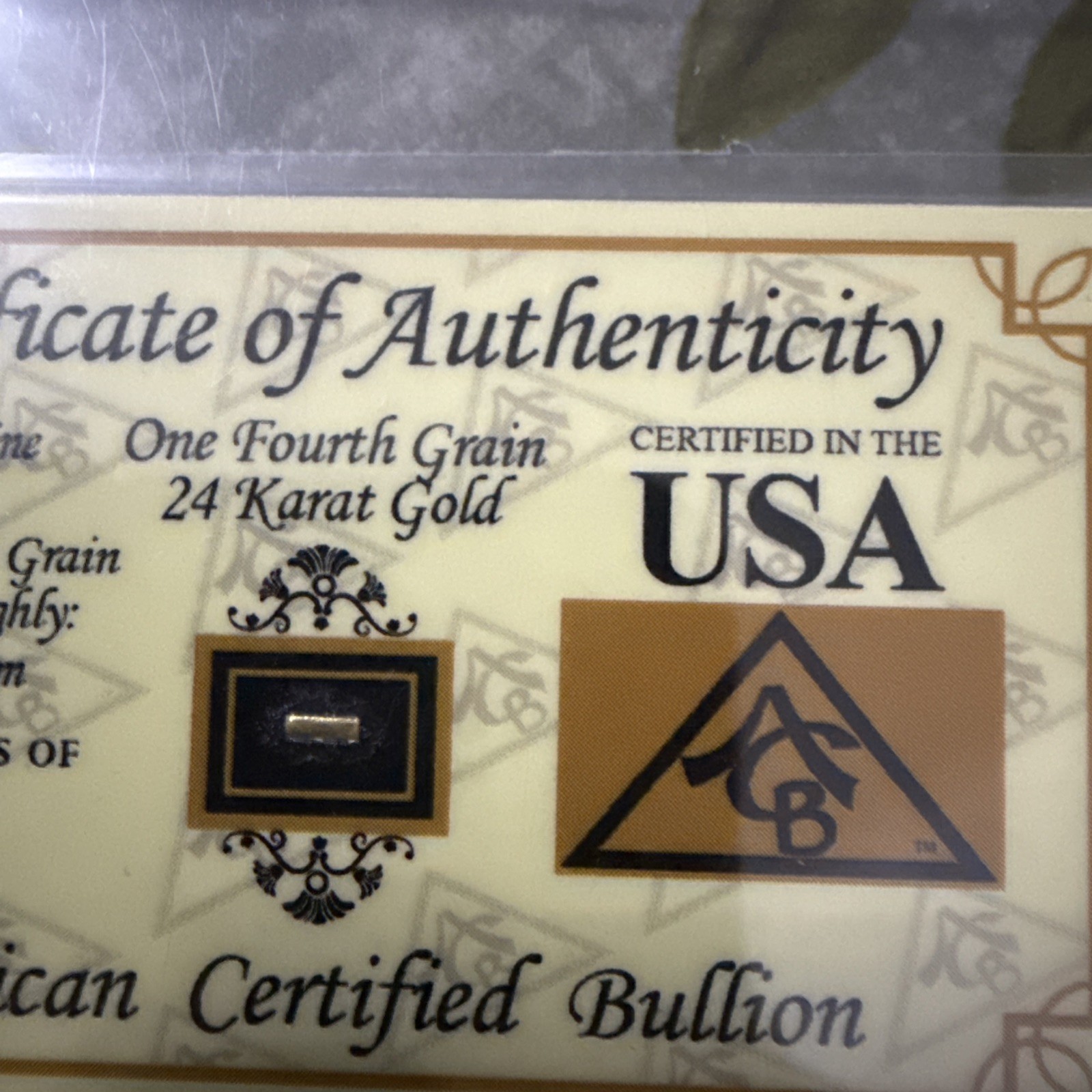 1/4 Grain 999 24K Gold Bar investment buy your own gold USA Certified Bullion