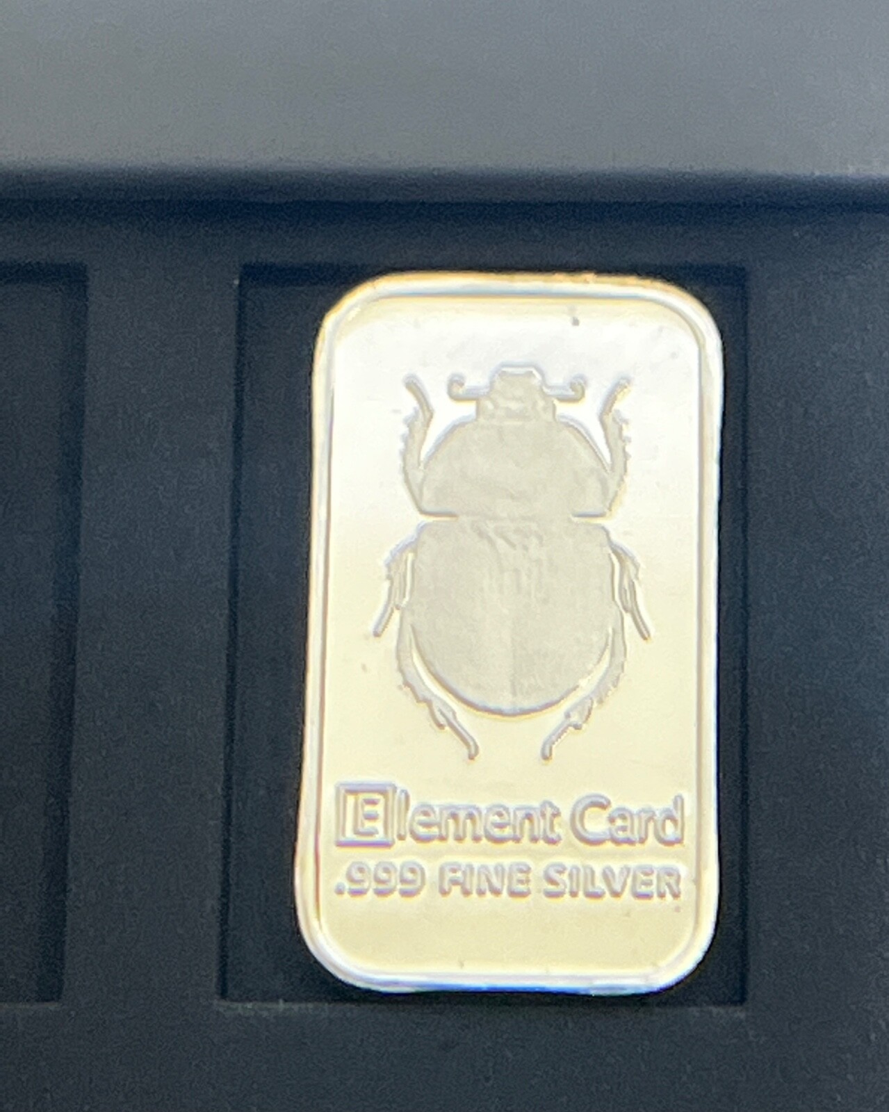 Element Card & 1g Double Dragon .999 Fine Silver Bar Ingot Holds Bullion Bars
