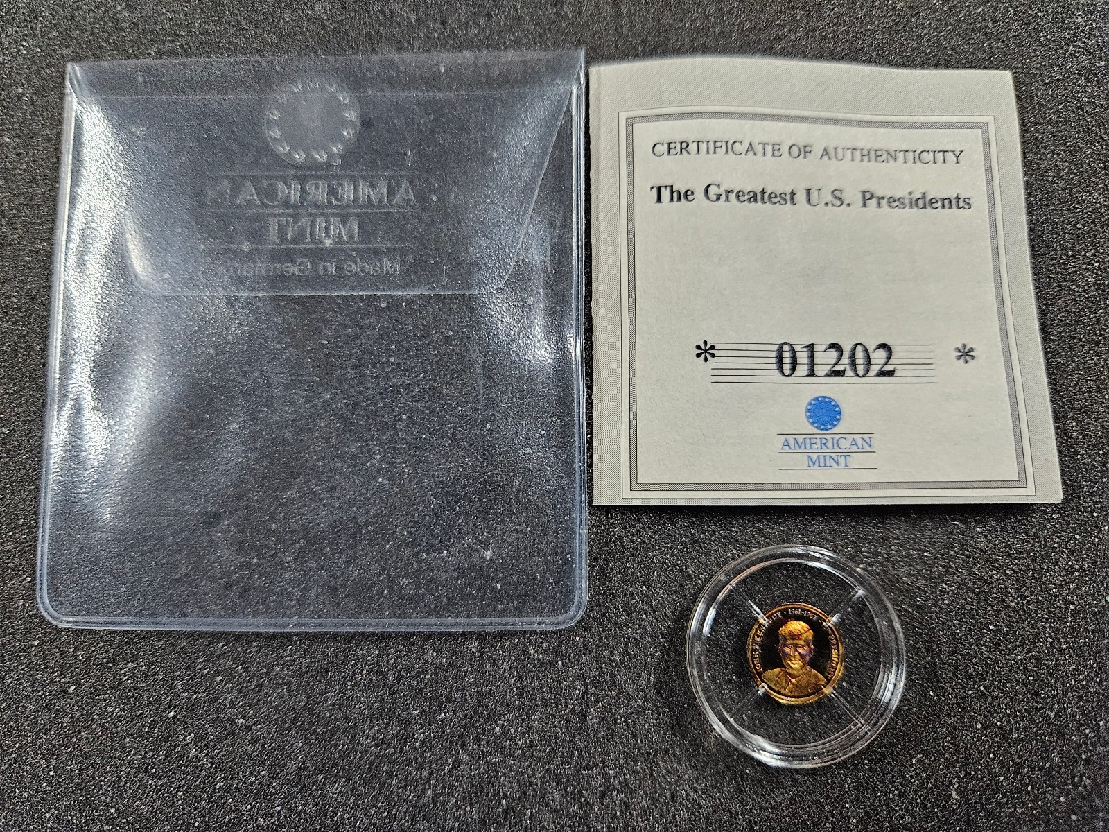 🌟2009 AMERICAN MINT 1/2 g 14k Gold 0.585 Round JOHN F. KENNEDY JFK PRESIDENTS