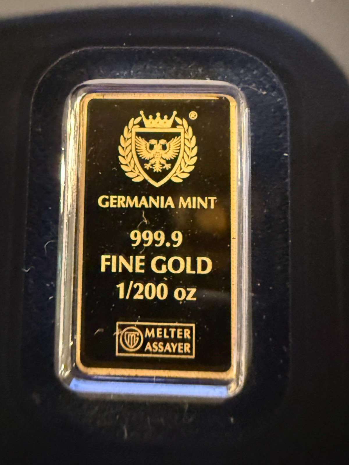 🔥2026 Germania Mint Lady Germania 1/200 oz .9999 Fine Gold Bar Proof Assay Card