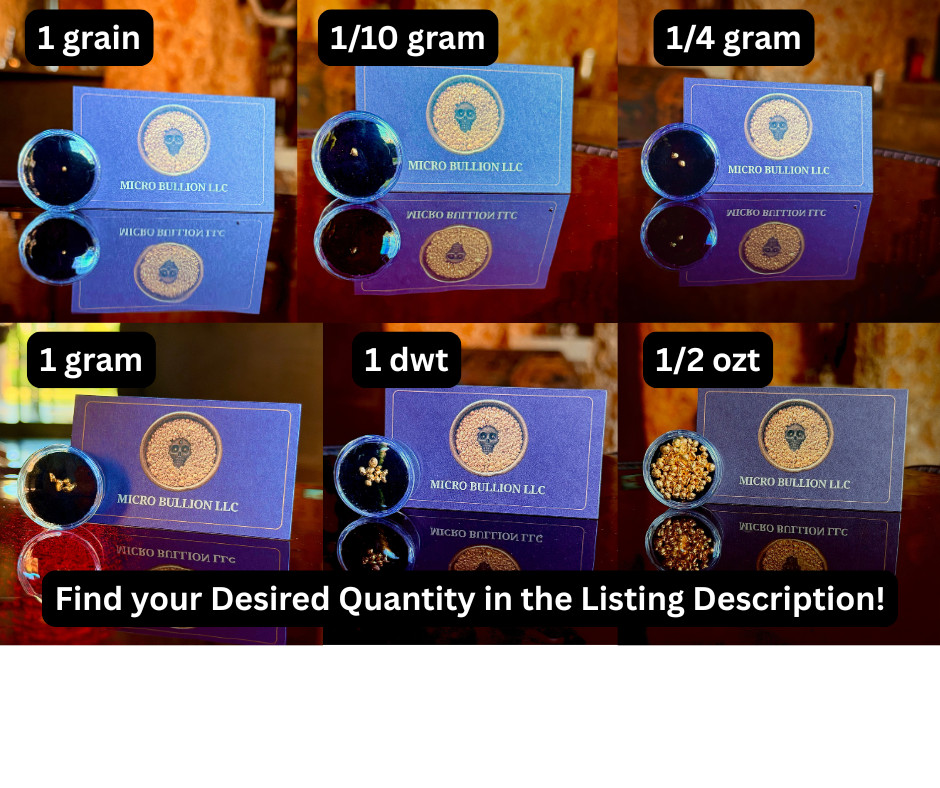 1 DWT of 24K Gold Bullion – .9999 Fine Refined Gold Shot – USA Casting Beads