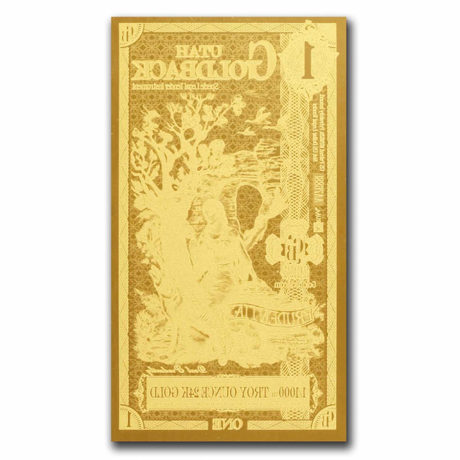 1 Utah Goldback – Aurum Gold Foil Note (24k)
