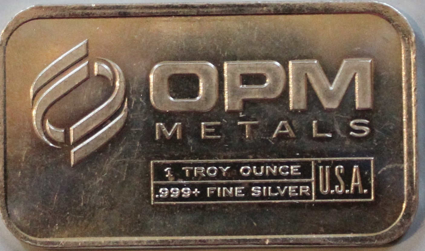 1 TROY OZ SILVER BAR OPM METALS