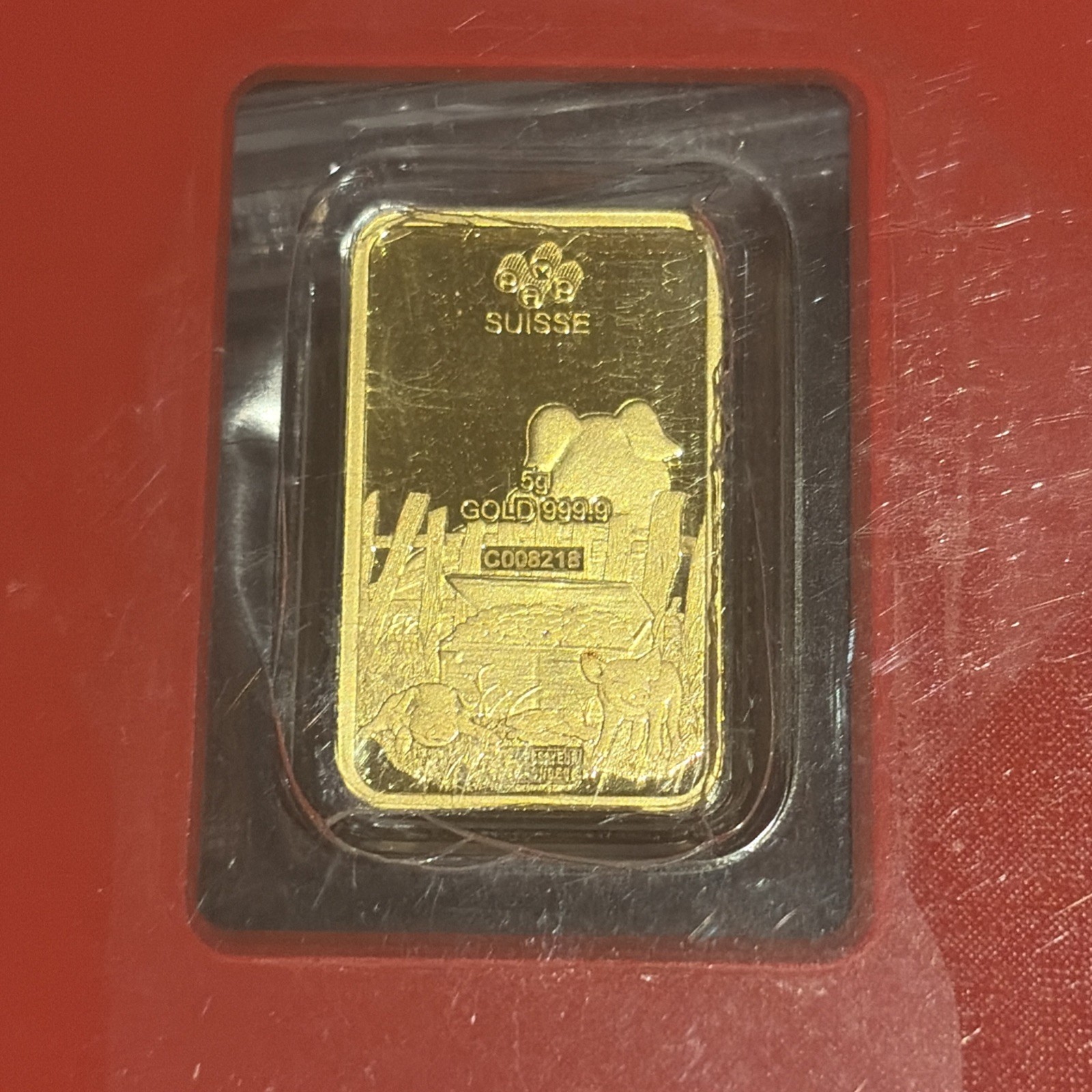 2019 Lunar 5 GRAM GOLD BAR PAMP SUISSE LUNAR PIG Rare Collectible! Sealed Assay