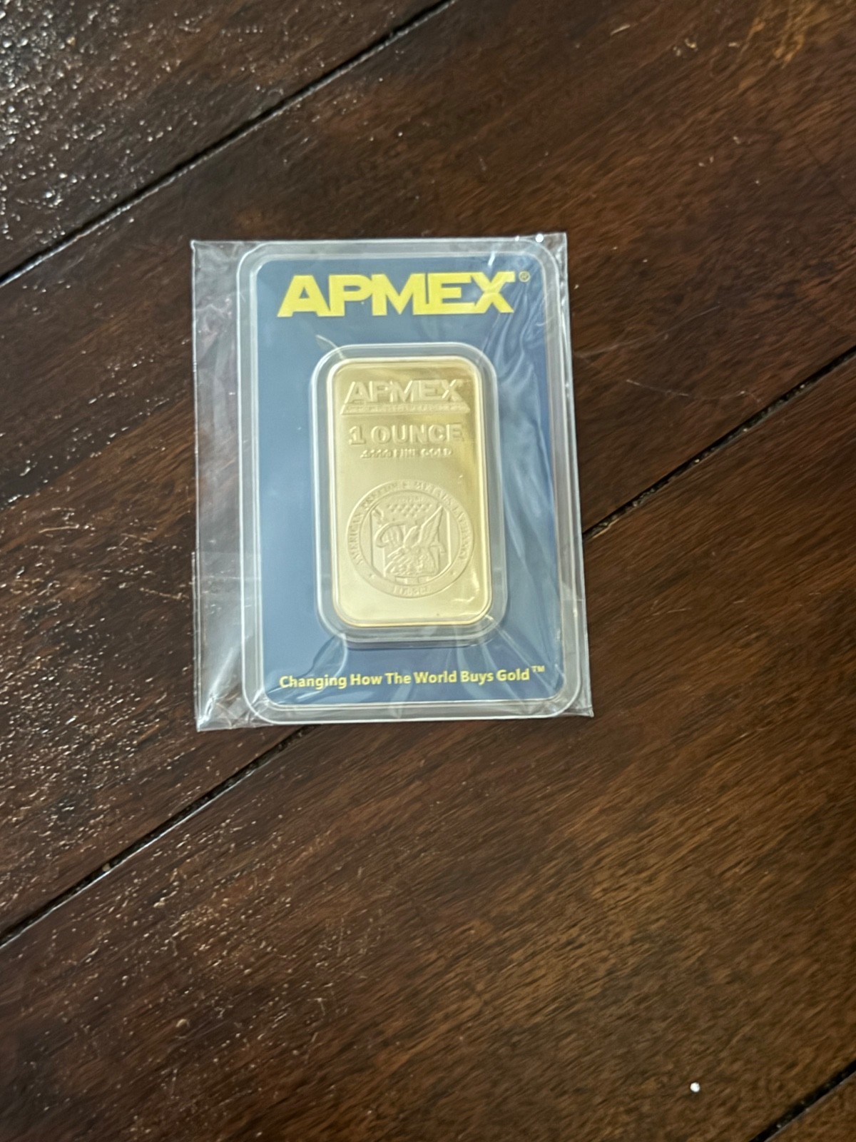 APMEX 1 oz .9999 Fine Gold Bullion Bar – Gold Composition, Total 1 oz