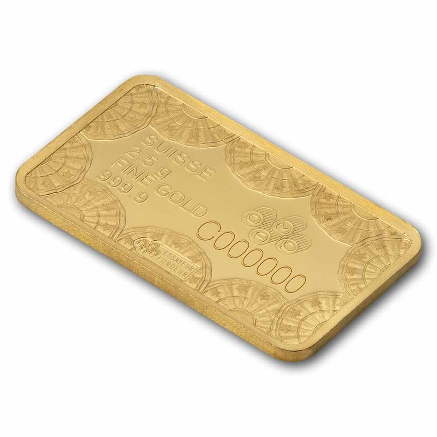 2.5 gram Gold Bar – PAMP 250th Anniversary of the USA