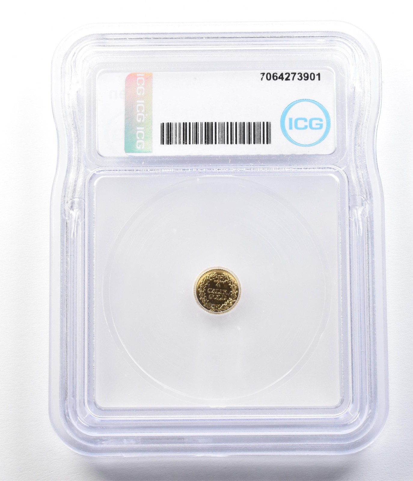ND California Fractional Gold Token 1/4 Dollar Liberty Head MS66 ICG *3522