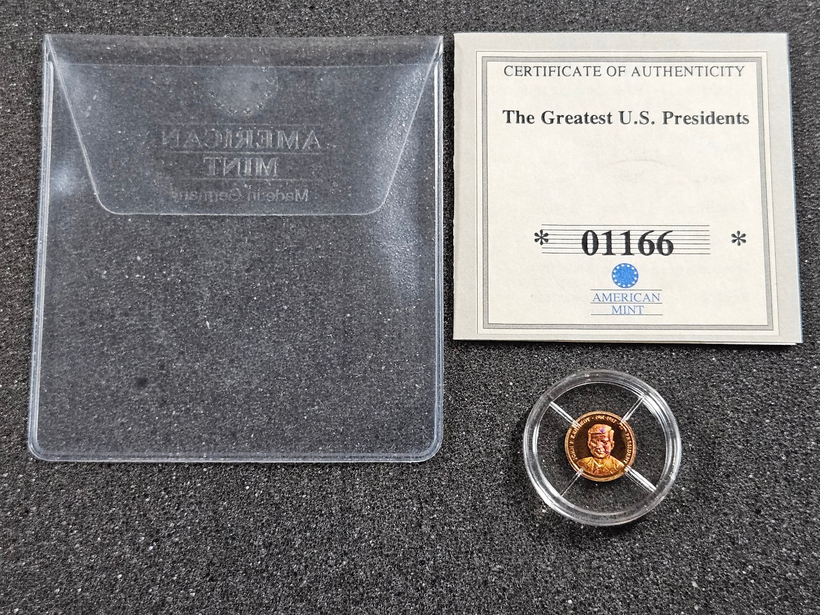 🌟2009 AMERICAN MINT 1/2 g 14k Gold 0.585 Round JOHN F. KENNEDY JFK PRESIDENTS