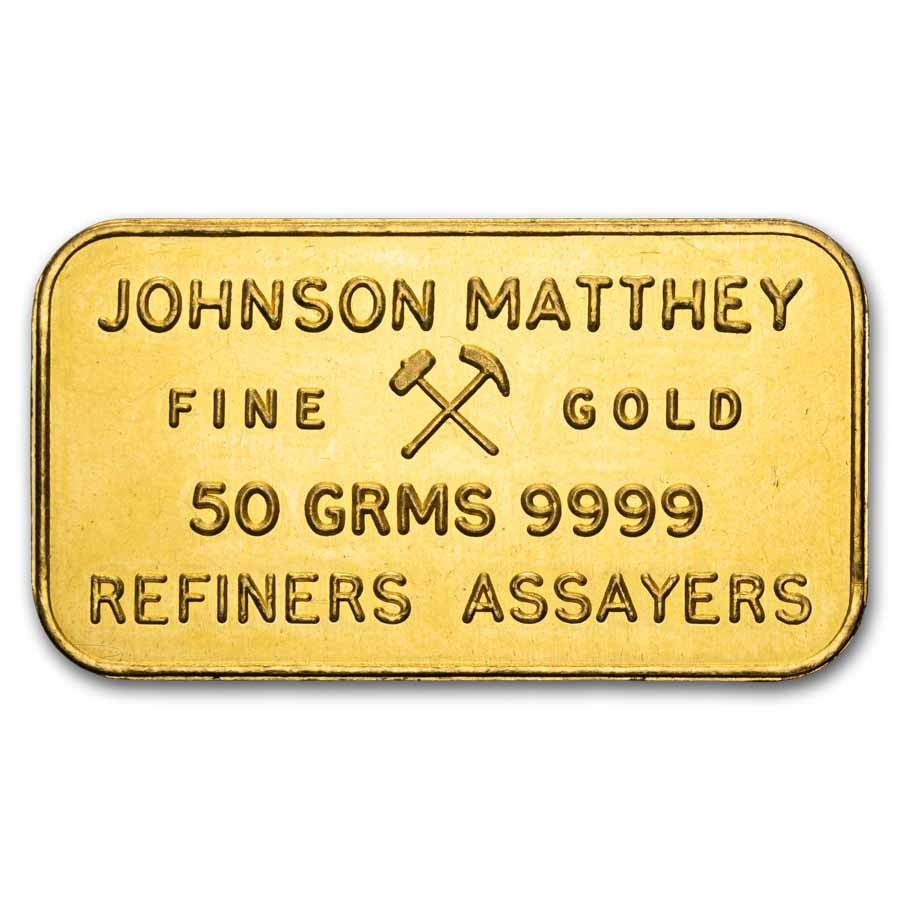 50 gram Gold Bar – Johnson Matthey-London