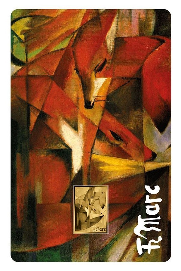 Franz Marc Foxes 1/1000 Oz Gold 24k Coin 999 card Chad 2024