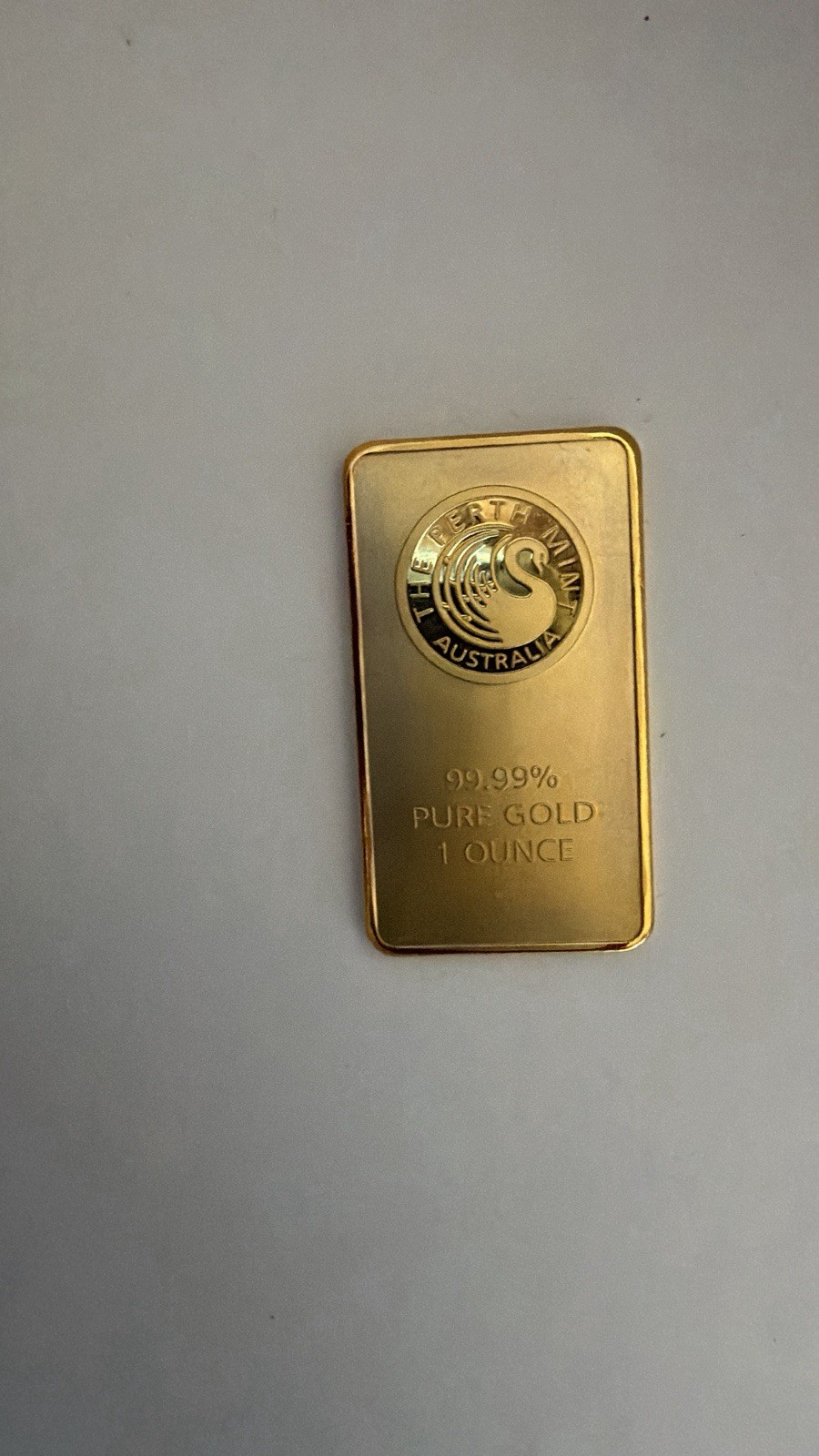 The Perth Mint Australia 1 oz Gold Bar 99.99% Pure Gold Bullion Bar
