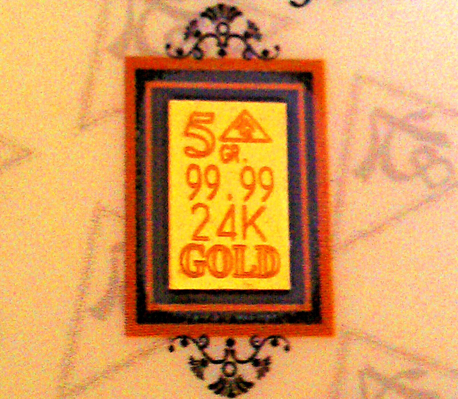 GOLD BAR ACB 24K SOLID BULLION 5GRAIN 99.99 FINE Au WITH CERTIFICATE