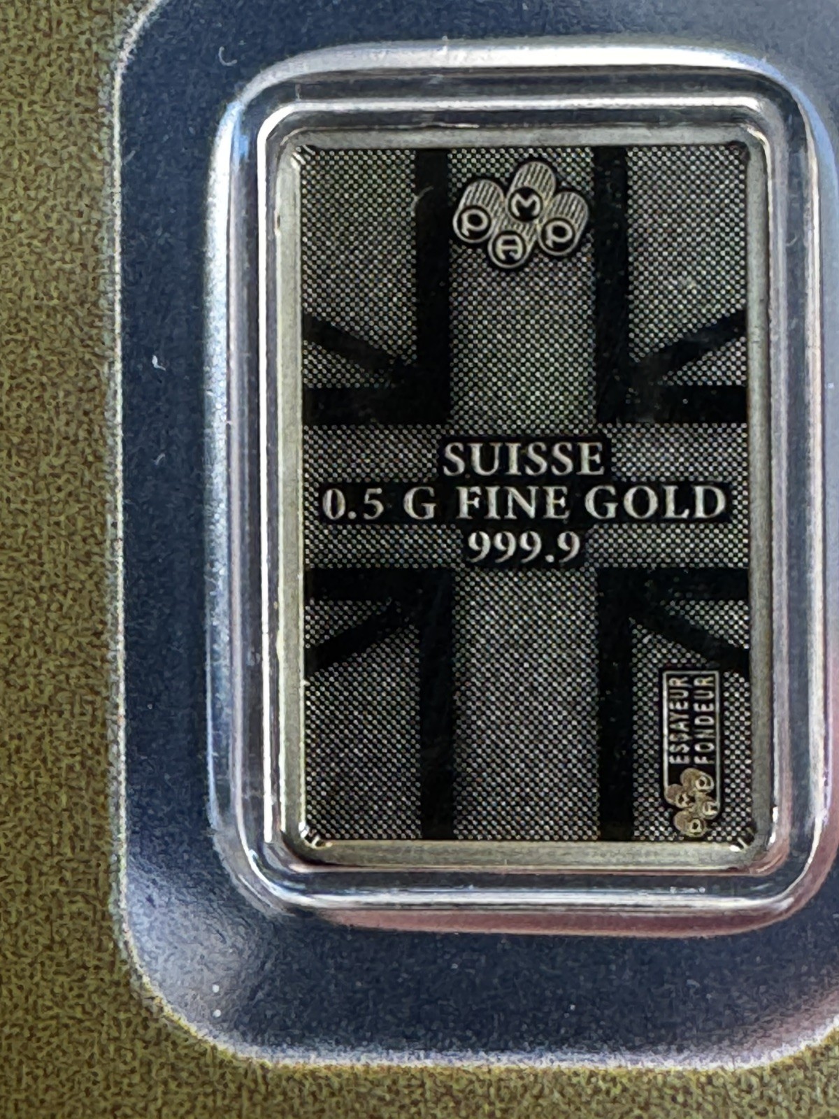 PAMP London Lion 0.5g Gold Bar .9999 Gold Limited 3000 CertiPAMP Sealed