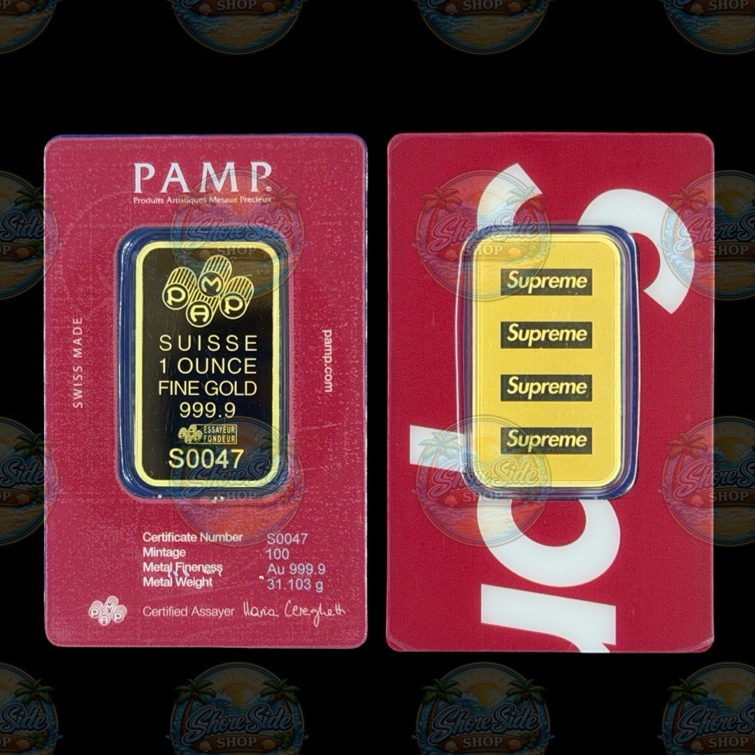 2026 Supreme®/PAMP Suisse 1 oz. Gold Bar Limited Mintage #47/100